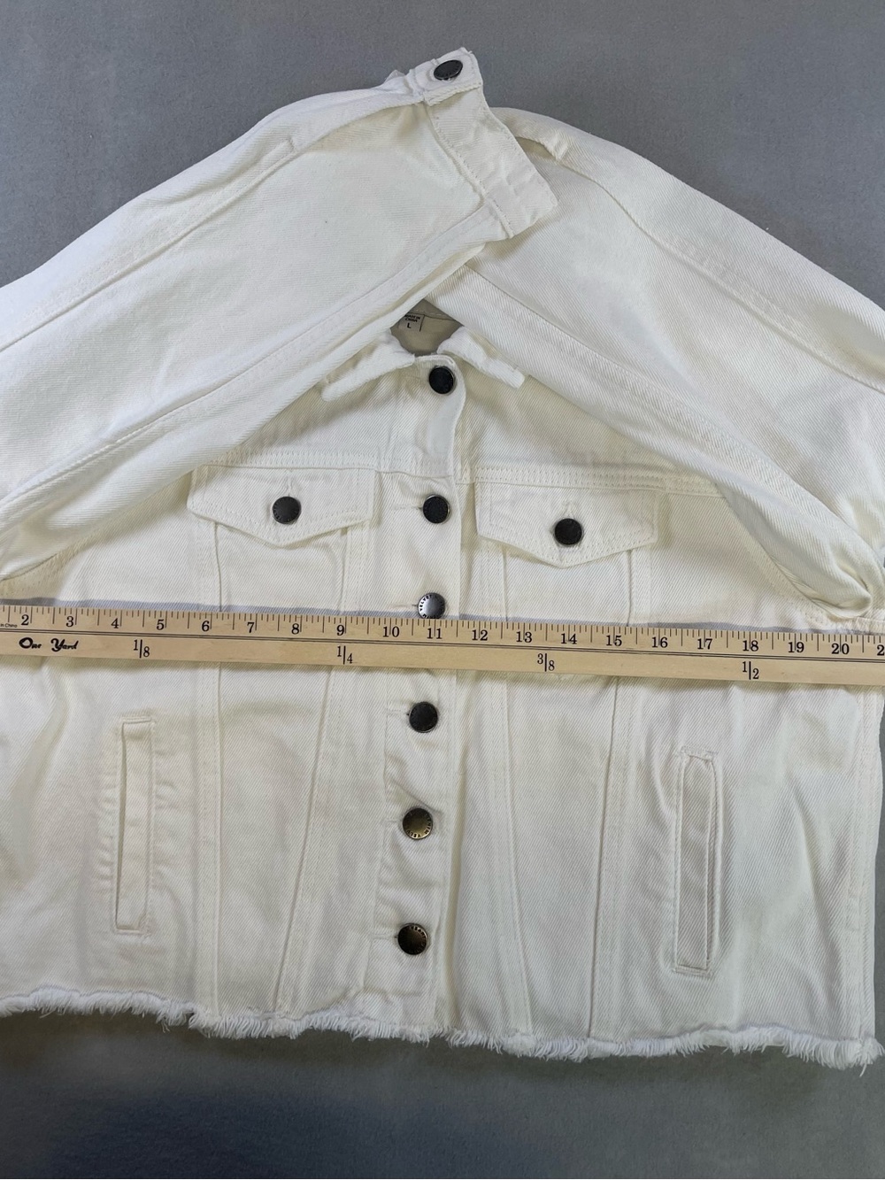 Velvet Heart White Denim Jacket - Picture 6 of 10
